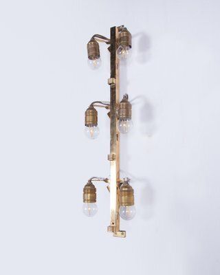 Lighting Grand Hotel Wall Sconce In Golden Murano Glass & Brass From Barovier & Toso, 1960s photo