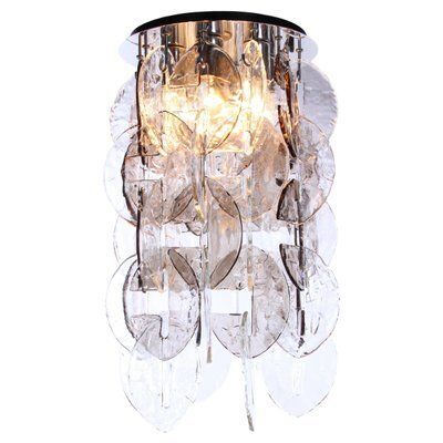 Cascading 25 Amber Murano Chandelier With Interlocking Glass By J. T. Kalmar For Kalmar, 1960s photo vintage