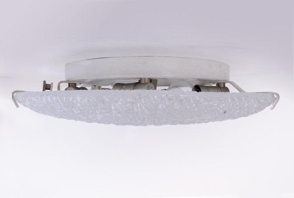 Flush Mount In Murano Glass And Brass By J. T. Kalmar For Kalmar, 1960s photo Lighting