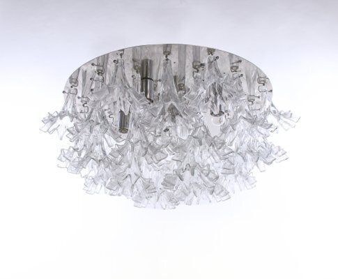 Murano Glass Arethusa Flush Mount Chandelier From Barovier & Toso, 1960s photo vintage