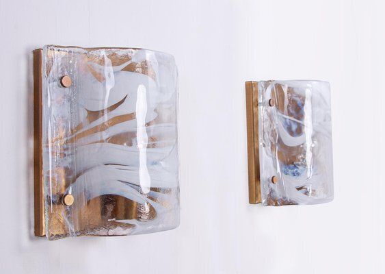 Vintage Wall Sconces In Murano Glass By Egon Hillebrand For Hillebrand Lighting, Germany 1960s, Set Of 2 photo Lighting