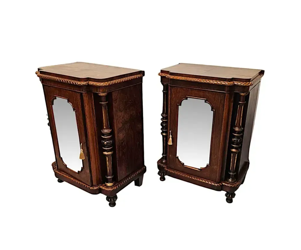 A Very Fine Pair Of 19th Century Pier Cabinets photo furniture