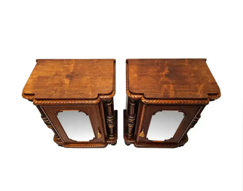 A Very Fine Pair Of 19th Century Pier Cabinets photo for sale