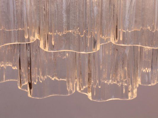 Ceiling Light With Tronchi Murano Glass & Brass By J. T. Kalmar For Kalmar, 1960s photo vintage