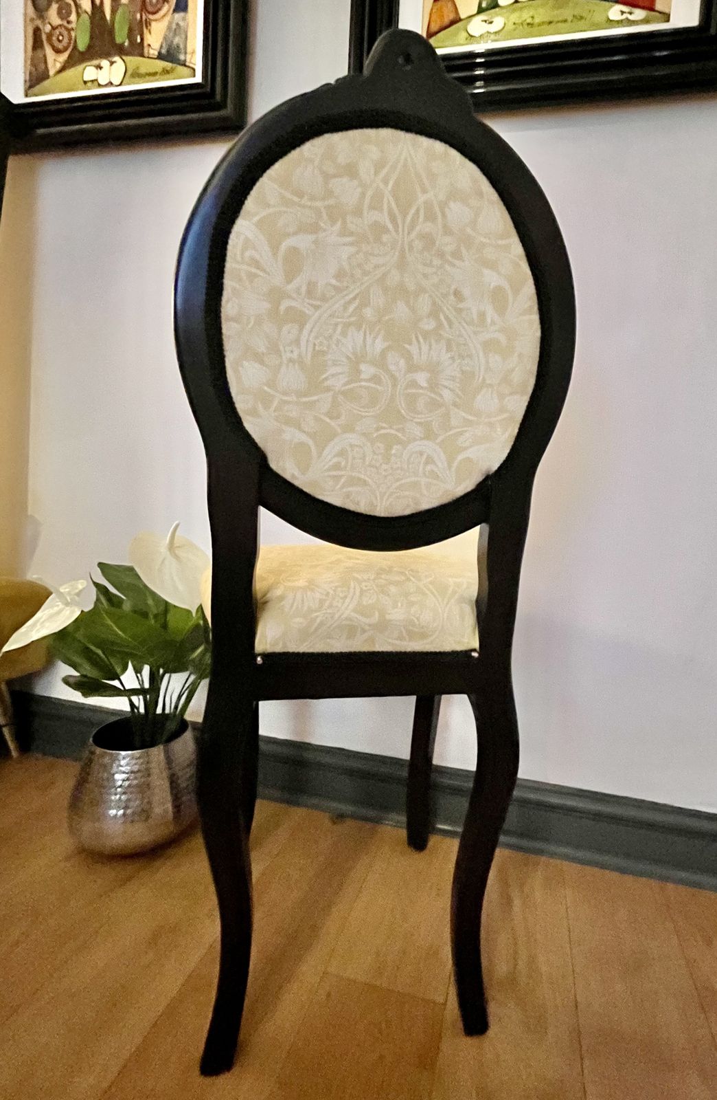 Petite French Vintage Balloon Back Chair photo Furniture