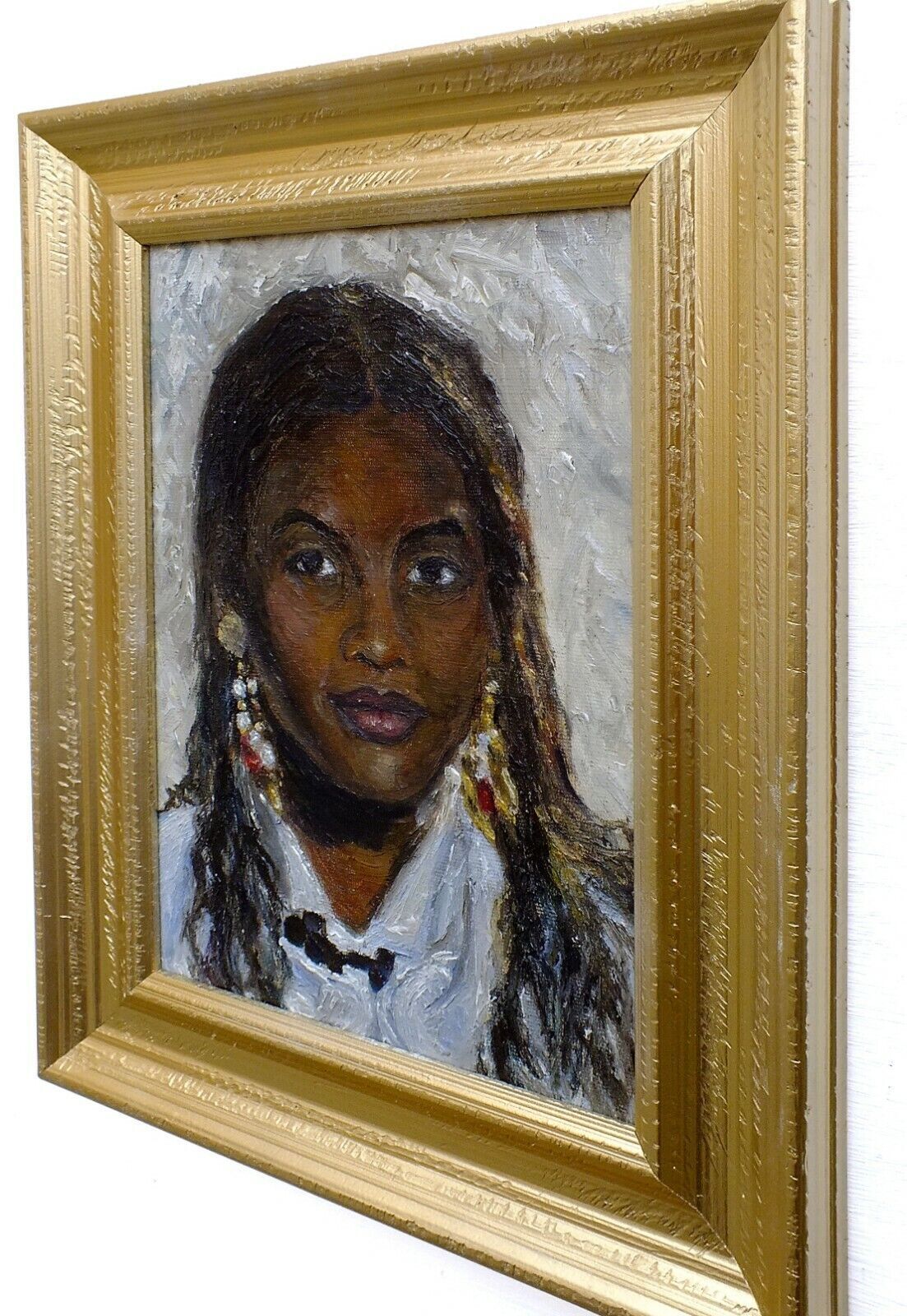 Young Woman Portrait Oil Painting Signed Framed Original  Andi J Lucas photo 568.0