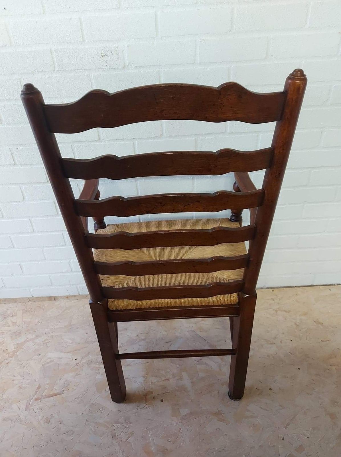 Edwardian Large Rush Seat Elm Elbow Armchair photo buy