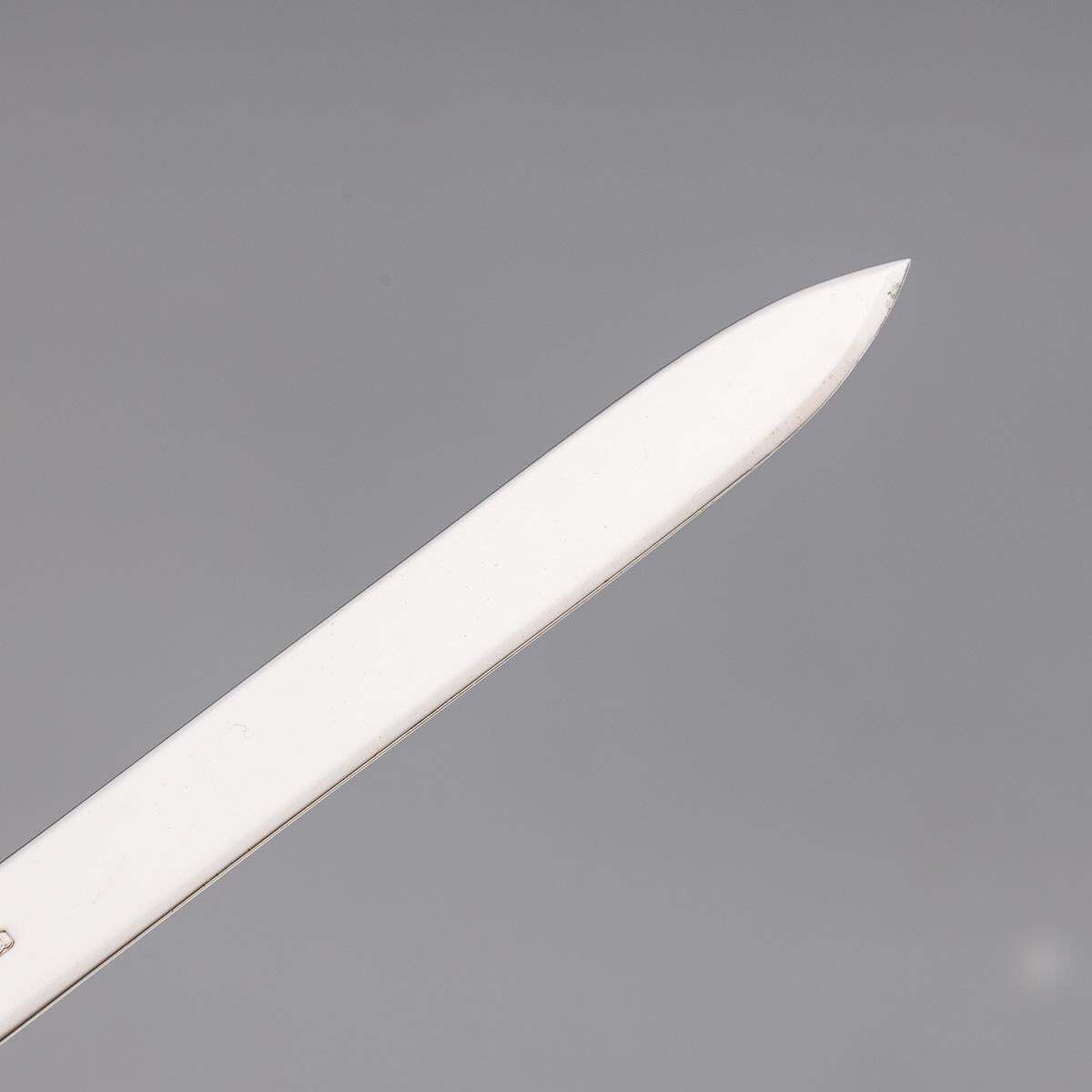 Stylish 20th Century English Solid Silver & Boar Tusk Letter Opener C.1990 photo 809.0