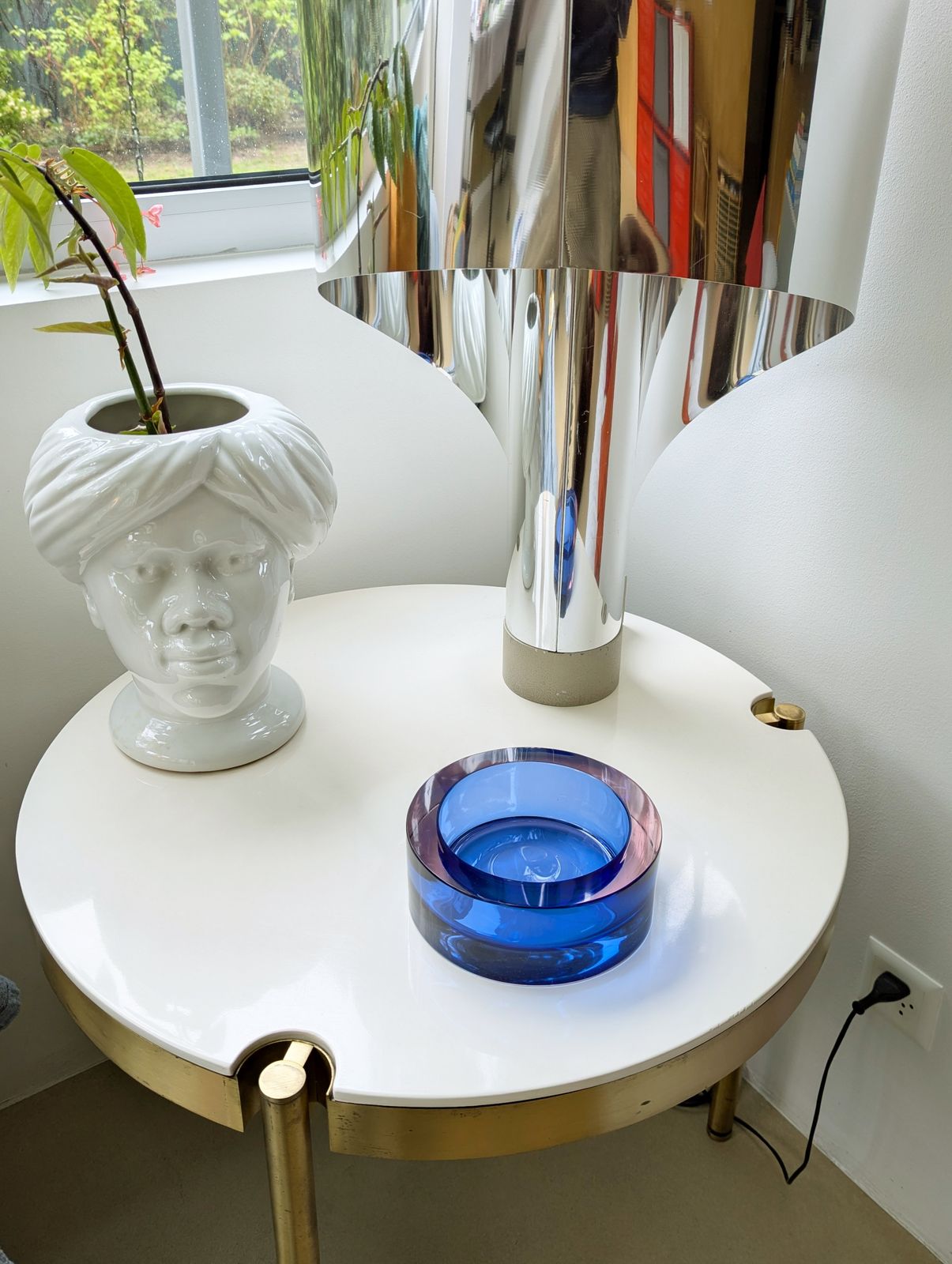 Home Decor Murano Blue & Clear Sommerso Glass Centerpiece By Seguso photo