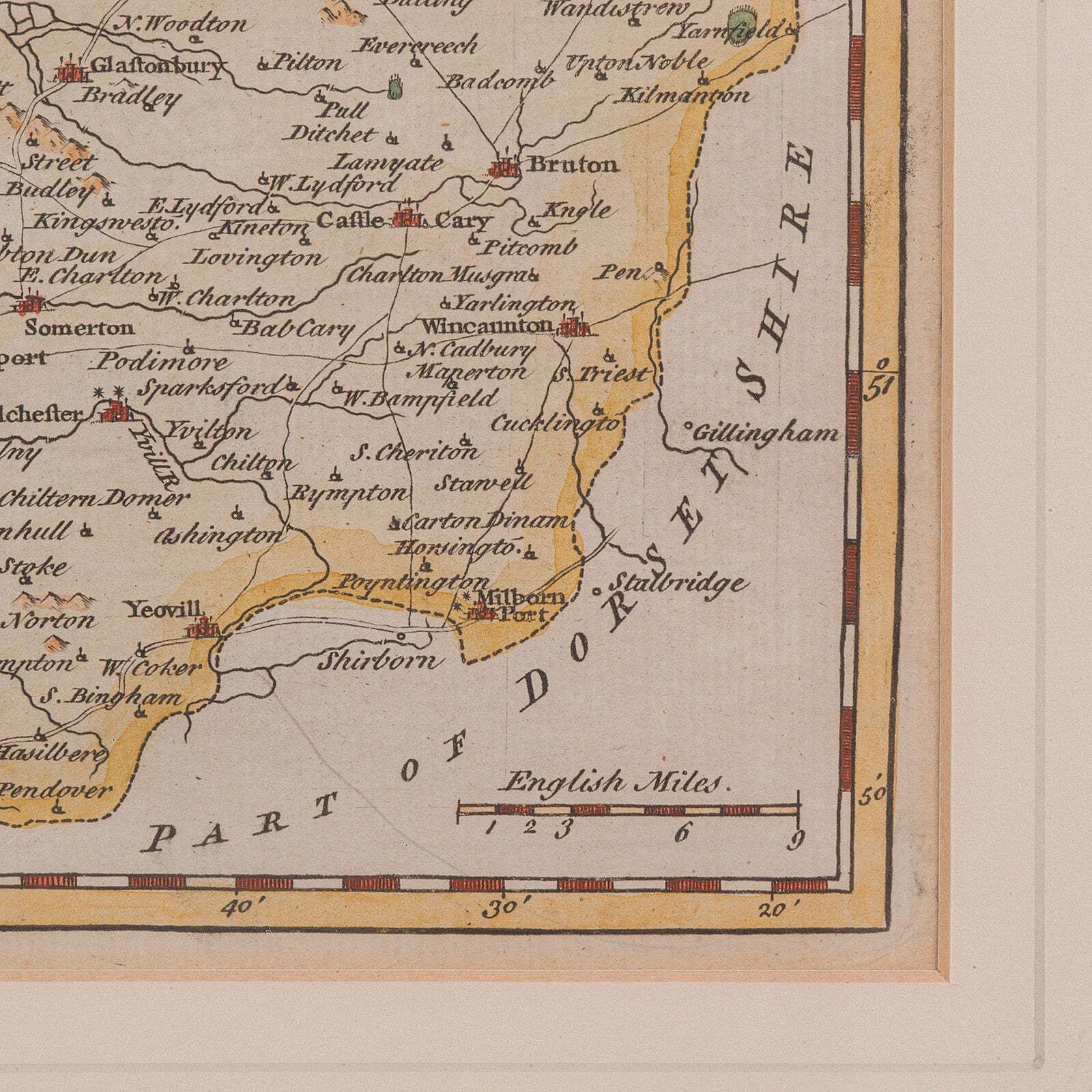 Antique Somerset Map, Thomas Kitchin, English, Cartographic Reference, Georgian photo vintage