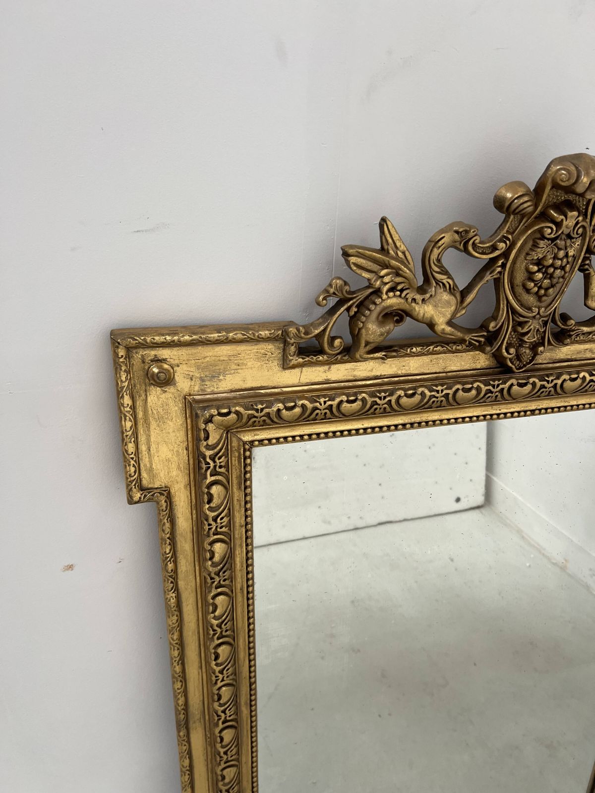 Louis XVI Style Mirror In Wood And Gilded Stucco, 19th Century photo for sale