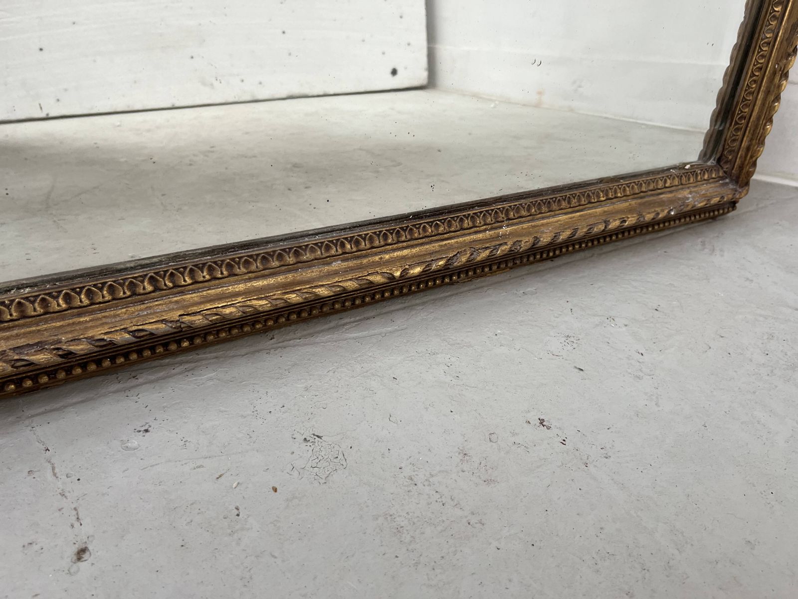 photo buy Louis XVI Style Mirror In Wood And Gilded Stucco, 19th Century