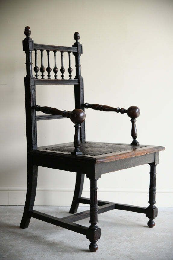 Antique Oak Occasional Chair, 1800s