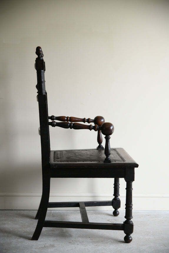 Antique Oak Occasional Chair, 1800s photo Furniture