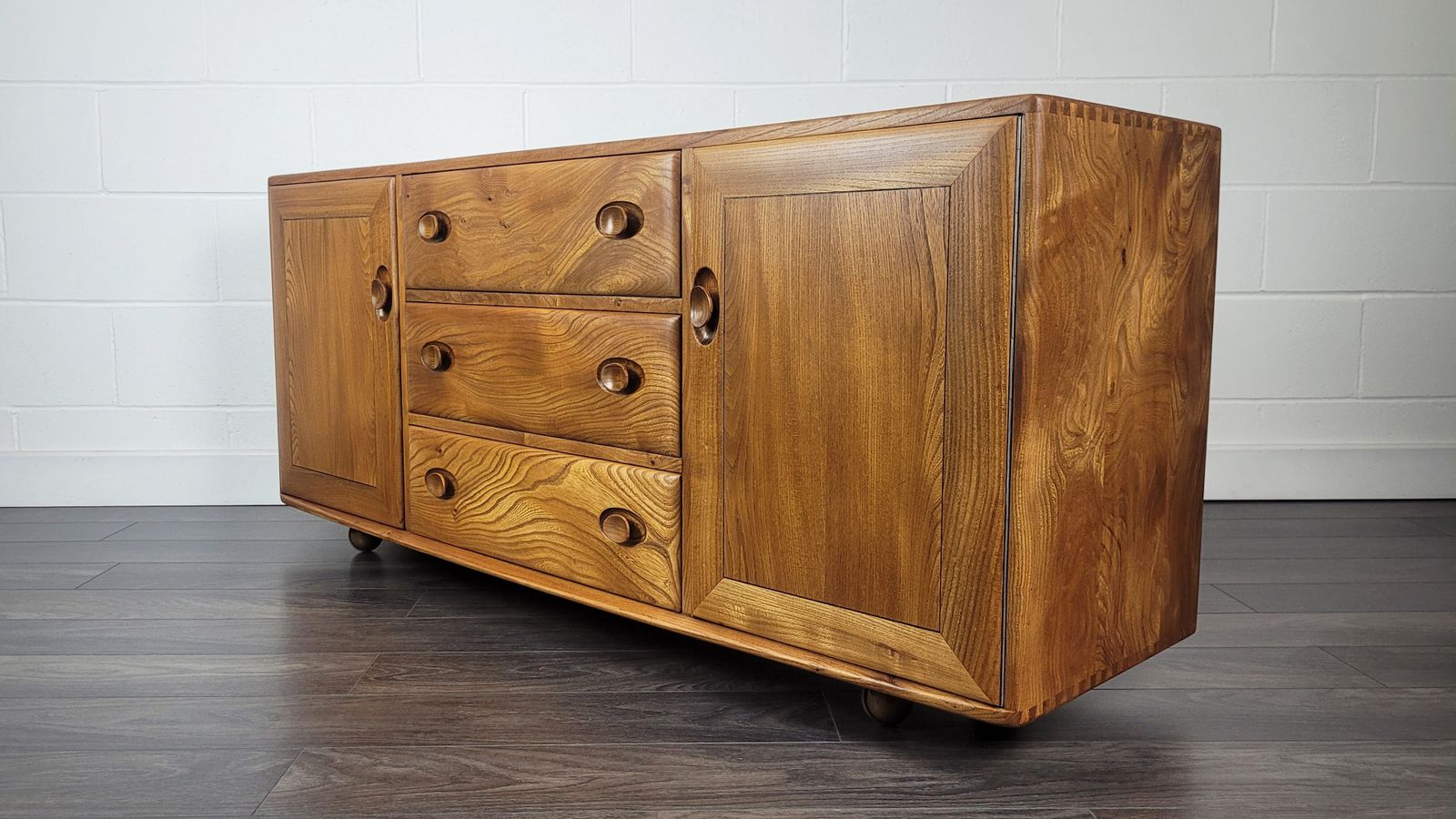 843.0 Ercol Low Sideboard, 1970s photo