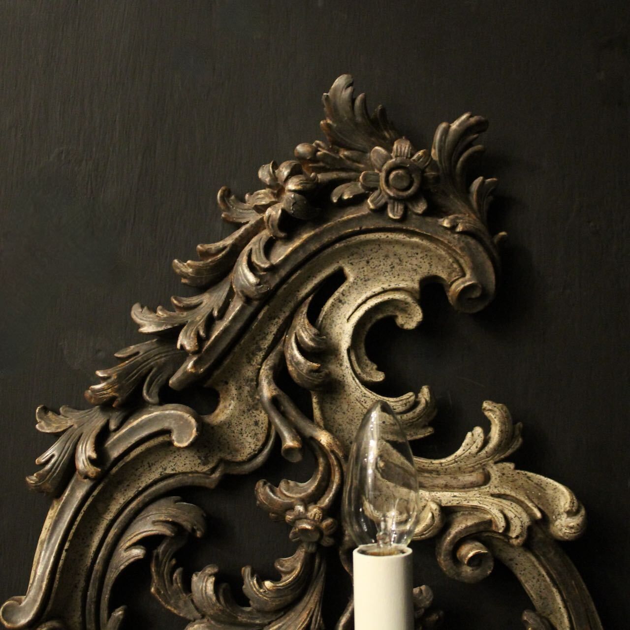 Florentine Silver Giltwood Antique Wall Lights photo 3250.0