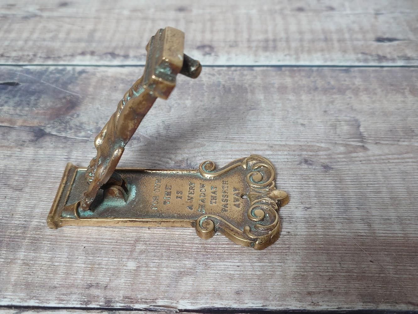 Small Rye Quarterboy Brass Door Knocker, Collectible Brass Door Knocker photo vintage