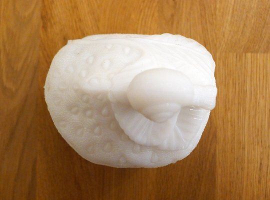 Early 20th Century Strawberry & Snail Sugar Pot In Opaline Glass From Portieux, 1890s photo Home Decor