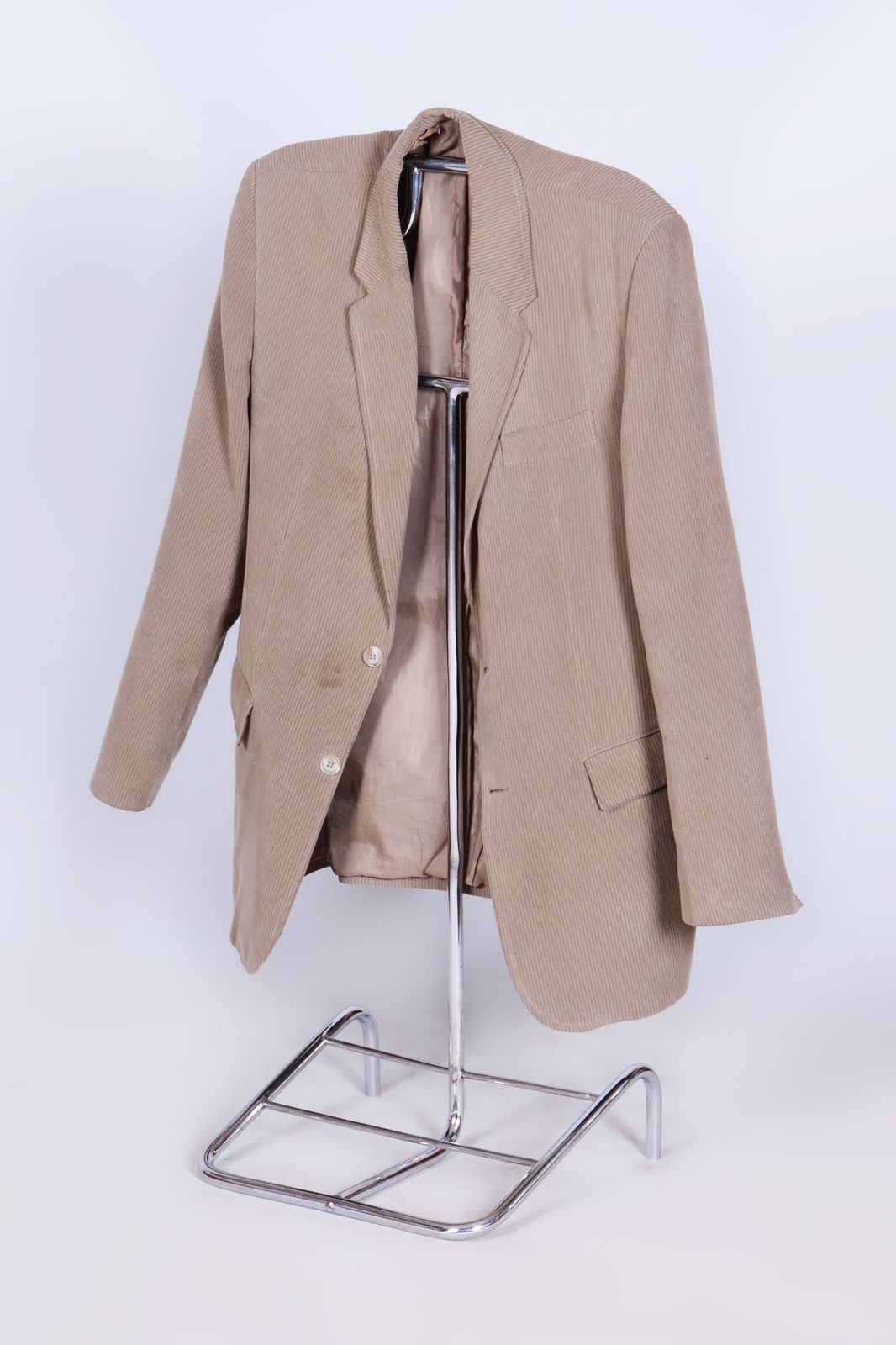 Original Bauhaus Clothes Valet, By Robert Slezák, Chrome, Czech, 1930s photo Furniture