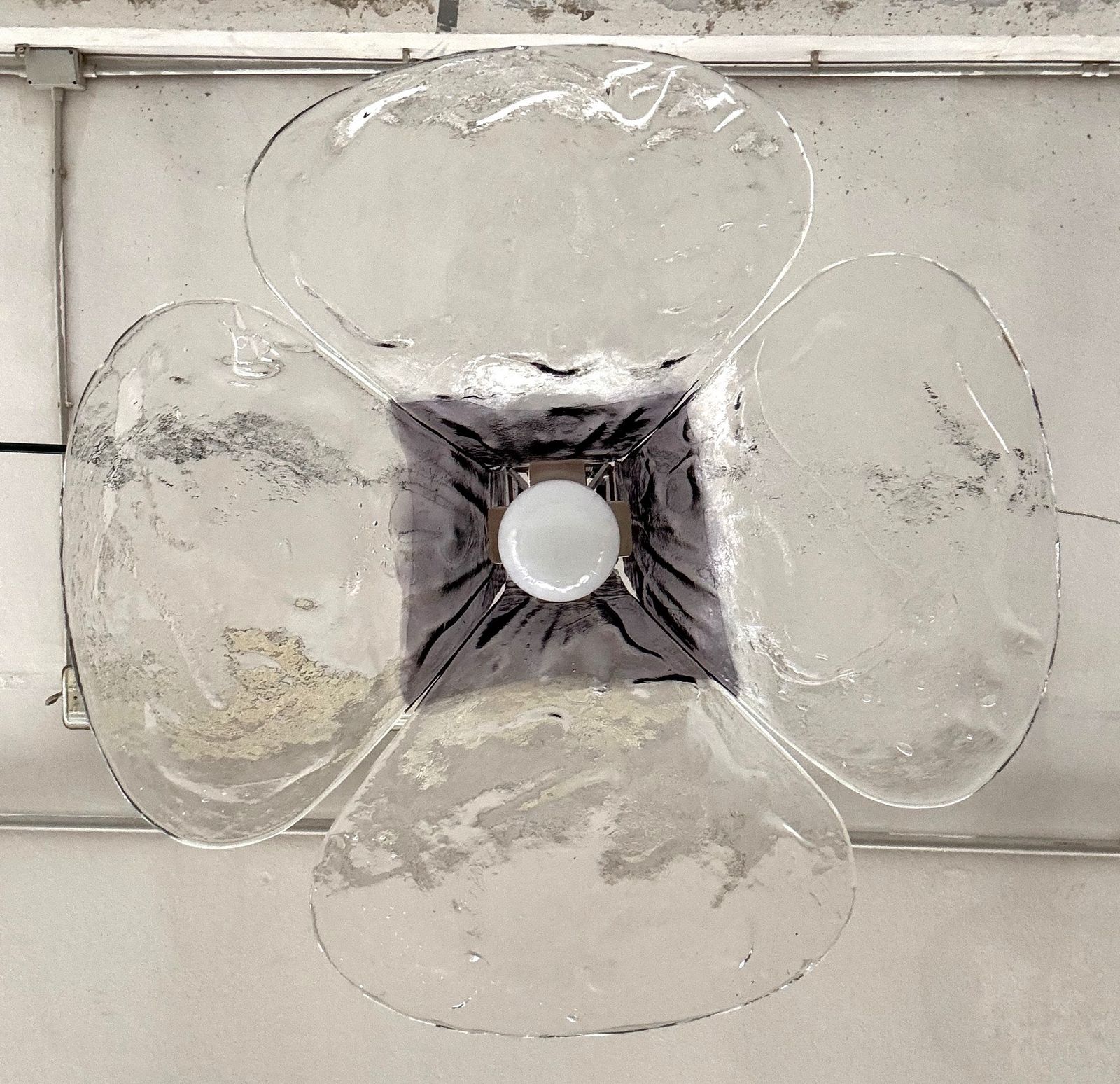 Carlo Nason For Mazzega Petals Chandelier In Crystal Purple Murano Glass, 1960s photo 1400.0