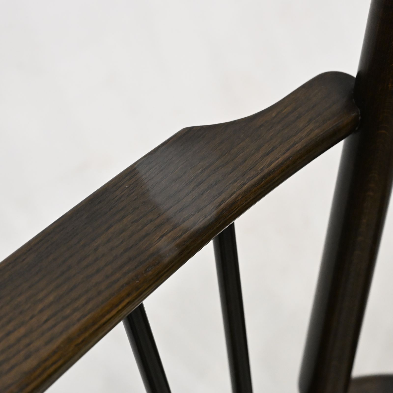 Ercol Easy Chair Armchair Dark Finish Original Upholstery Free Uk Delivery photo vintage