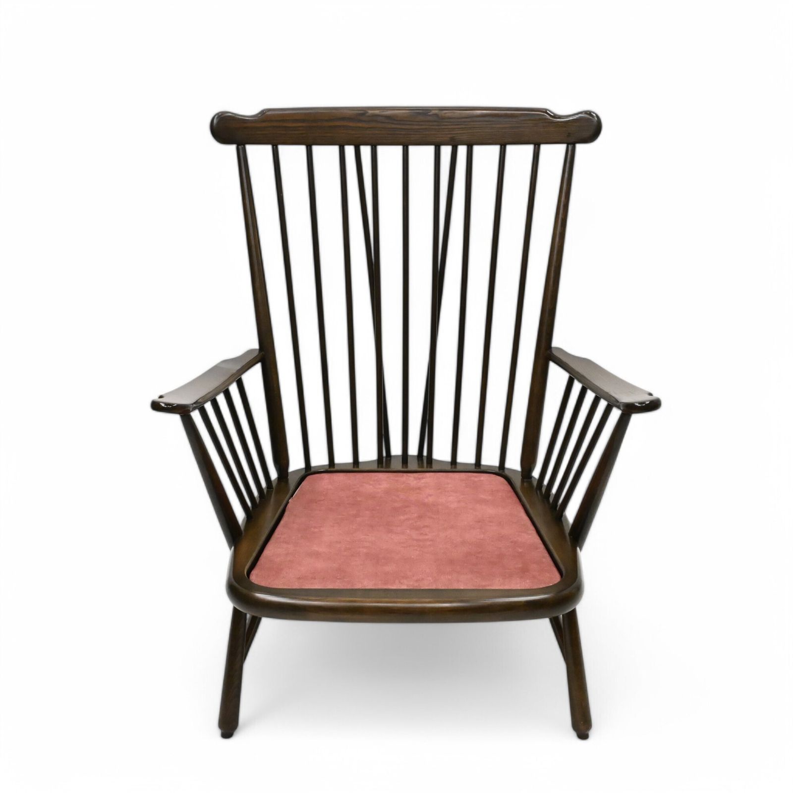 photo for sale Ercol Easy Chair Armchair Dark Finish Original Upholstery Free Uk Delivery