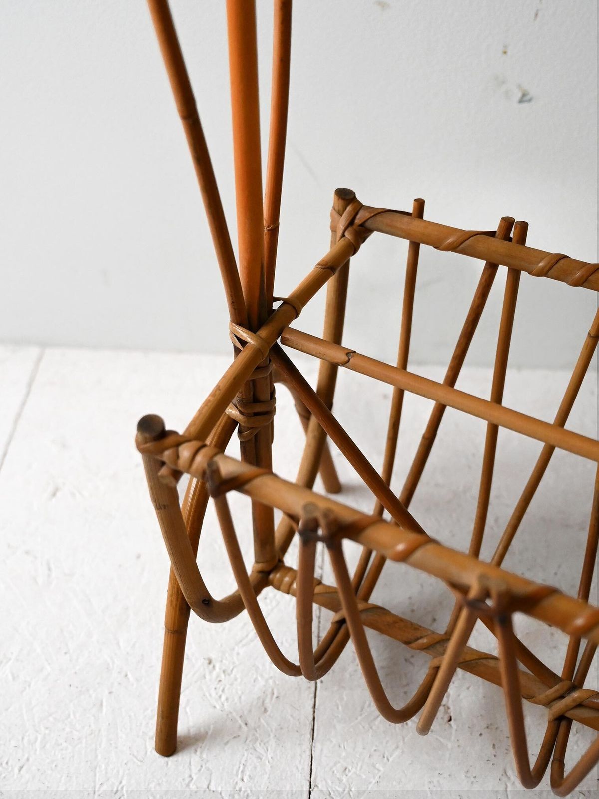 Swedish Bamboo Magazine Rack, Minimalist photo vinterior