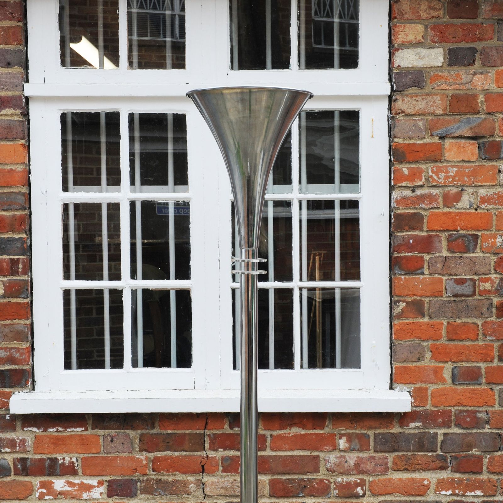 photo furniture Large Chrome French Trumpet Shaped Floor Lamp, 1940s