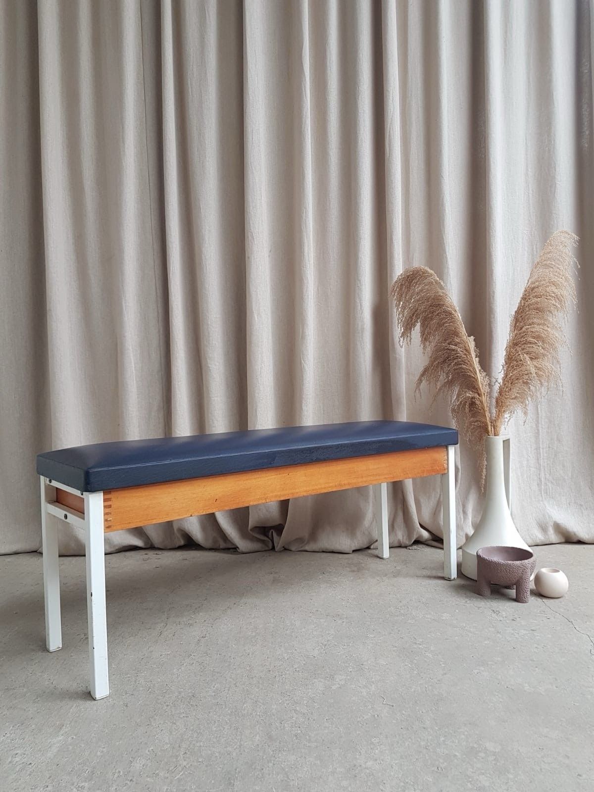 Vtg Mid Century Post Modern Modernist Hallway Dining Bench Seat Chair Retro R826 photo furniture