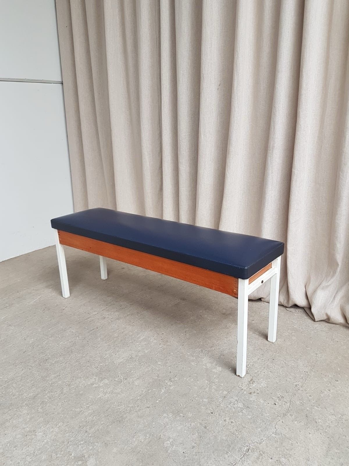 Vtg Mid Century Post Modern Modernist Hallway Dining Bench Seat Chair Retro R826 photo Furniture