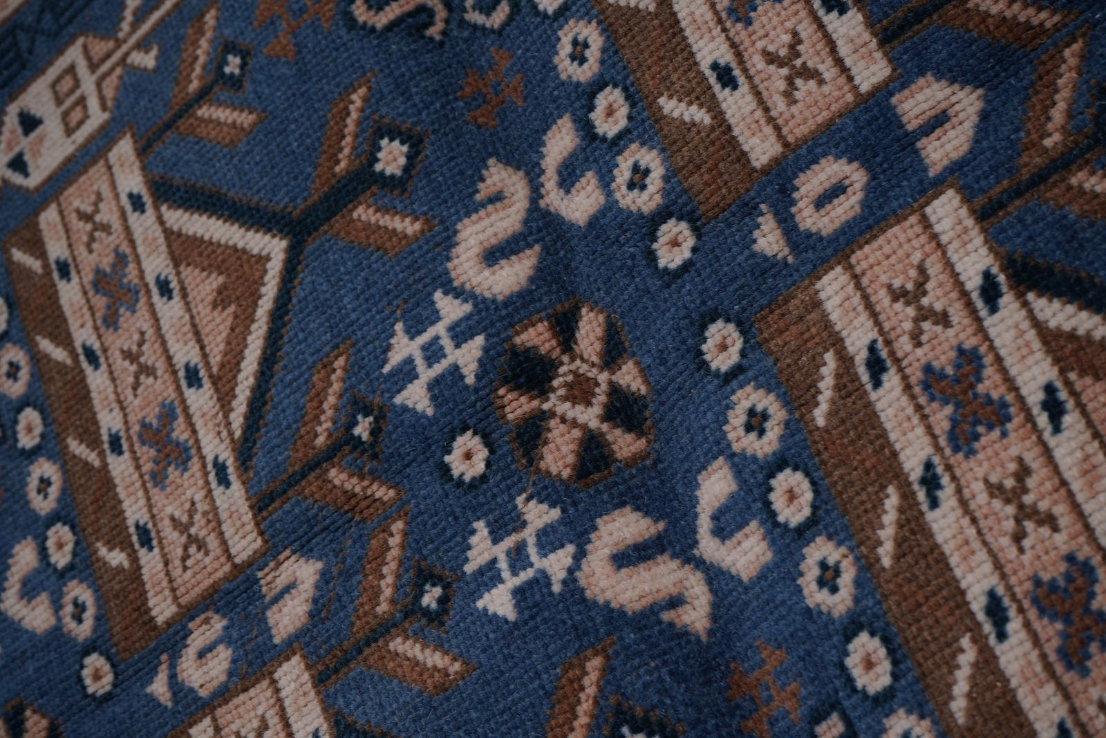 1960s Handknotted Turkish Oushak Rug 4'7'' X 8'1'' photo vinterior