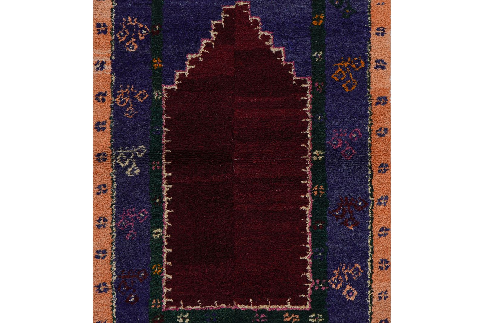 Mid Century Modern Tulu Turkish Tulu Rug With Tribal Pattern 3'4'' X 4'9'' photo vintage