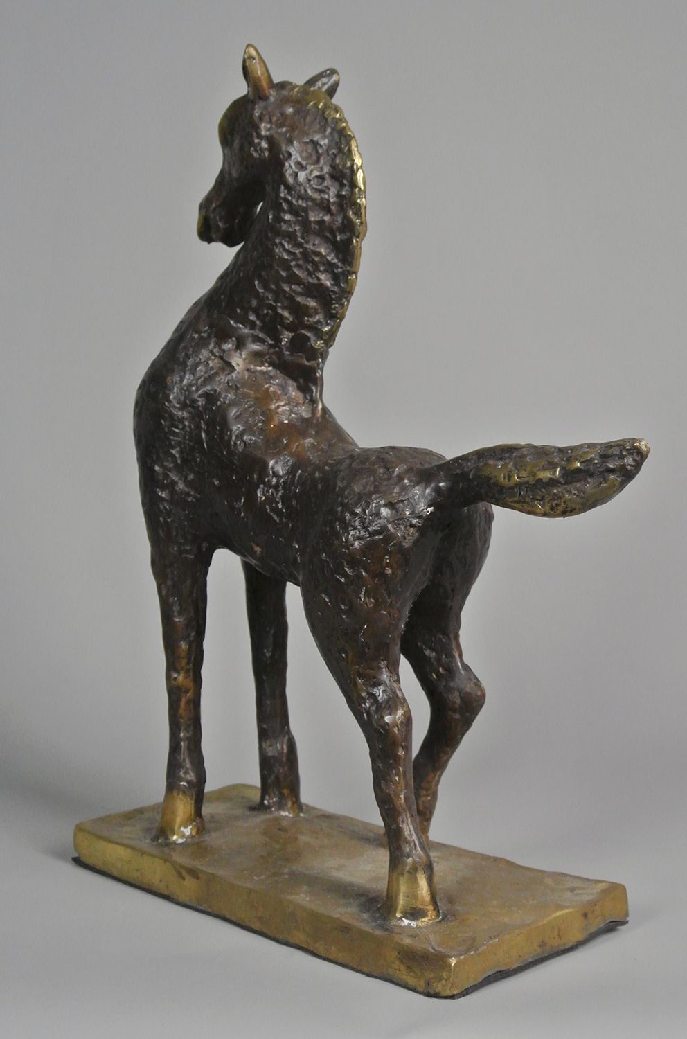 Large Original Early 20th Century ‘Bugatti’ Style Bronze Horse C.1920 photo furniture