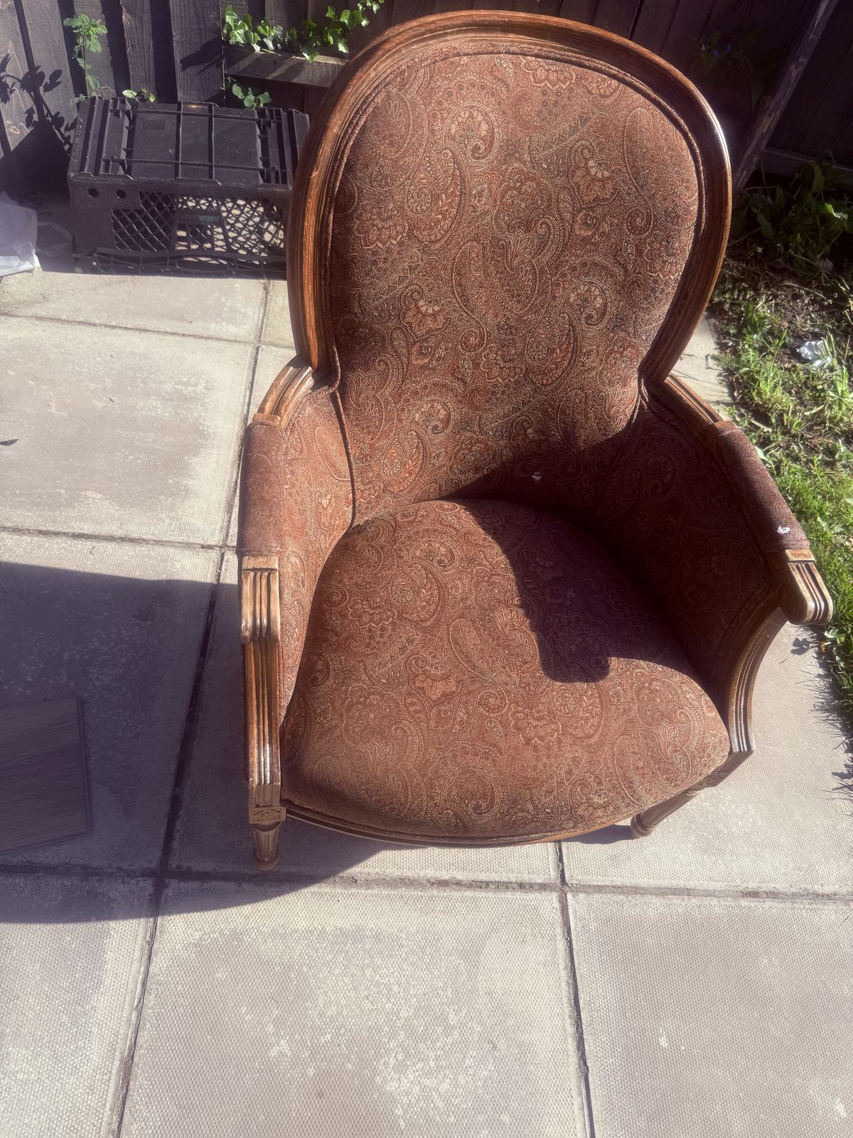 Vintage Spoon Back Chair With Mahogany Wood