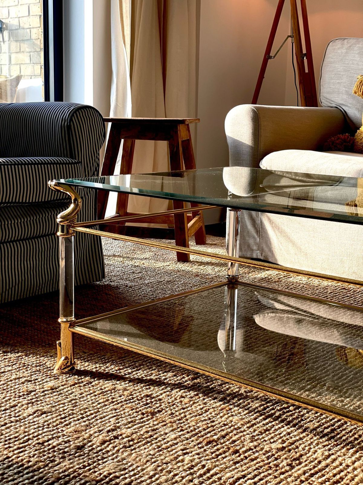 Gold & Glass Coffee Table (French Style) photo furniture