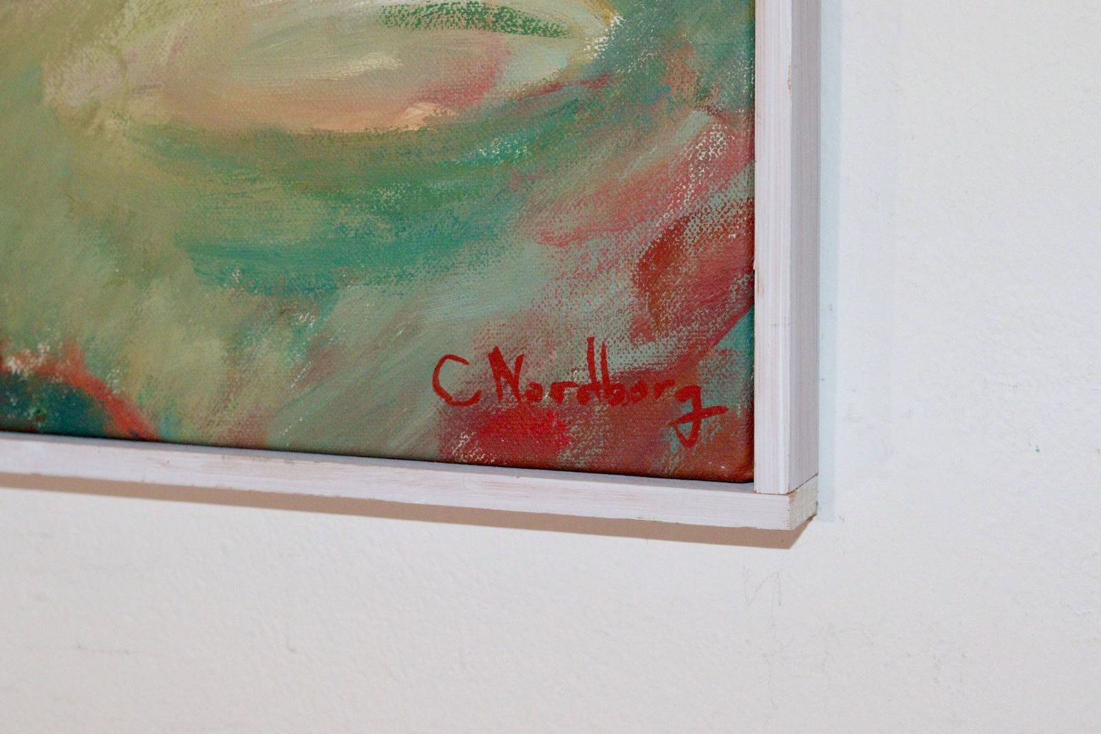 Mid Century Original Swedish Oil On Canvas "Toast " By Carina Nordborg..    Vintage & Framed photo buy