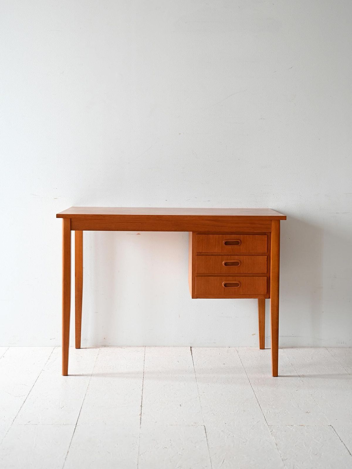 Scandinavian Teak Desk With Three Drawers photo for sale