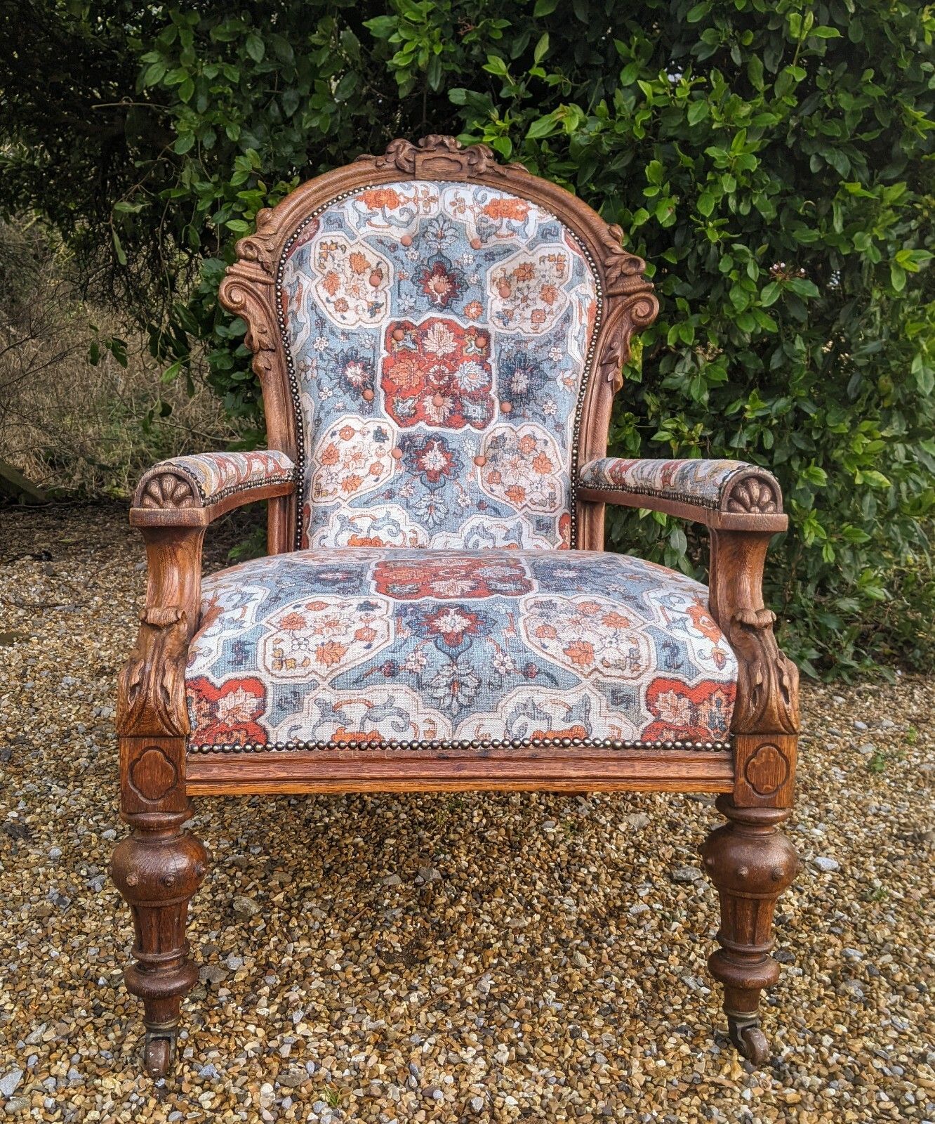 Good Large Oak Victorian Aesthetic Armchair photo furniture