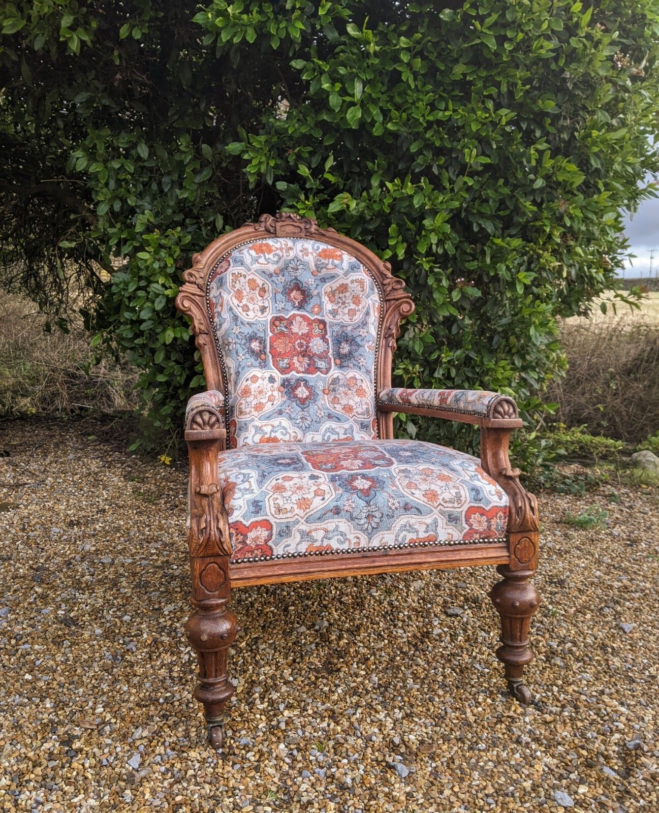 Good Large Oak Victorian Aesthetic Armchair photo vinterior
