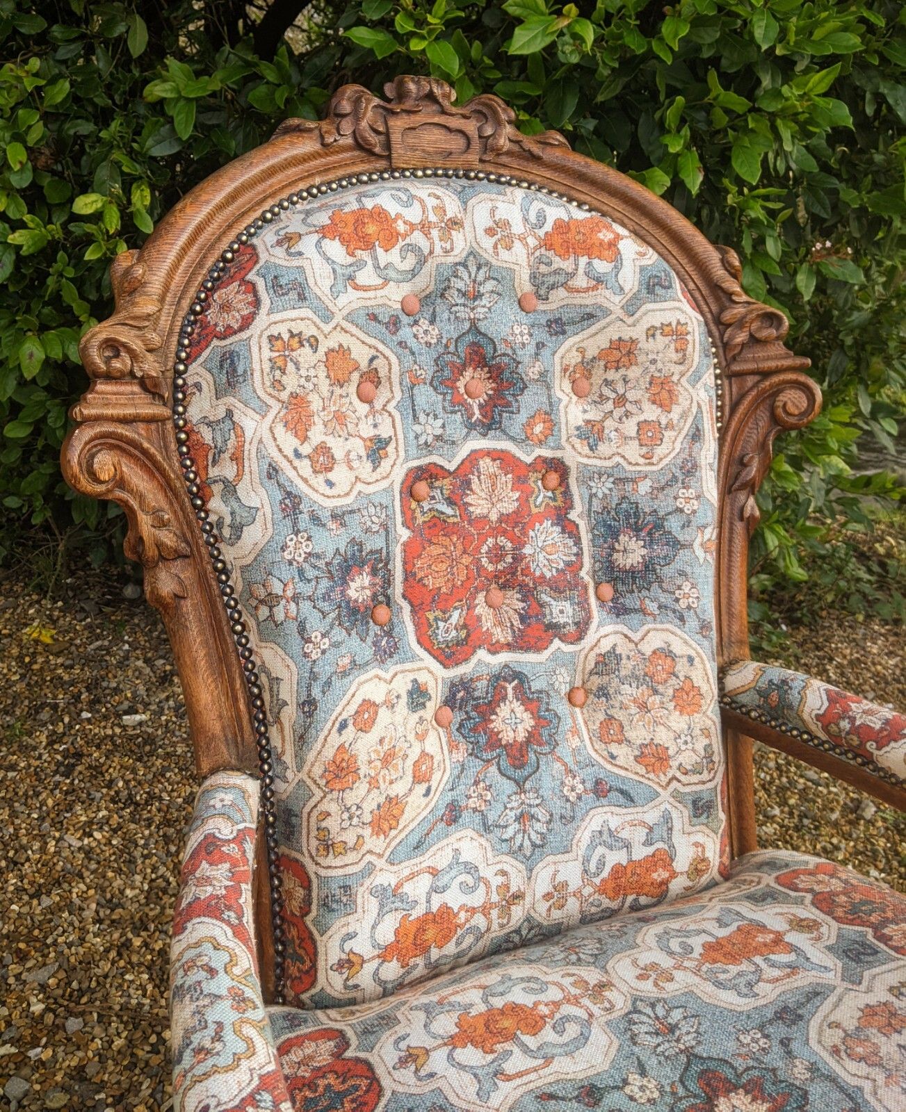 Good Large Oak Victorian Aesthetic Armchair photo vintage