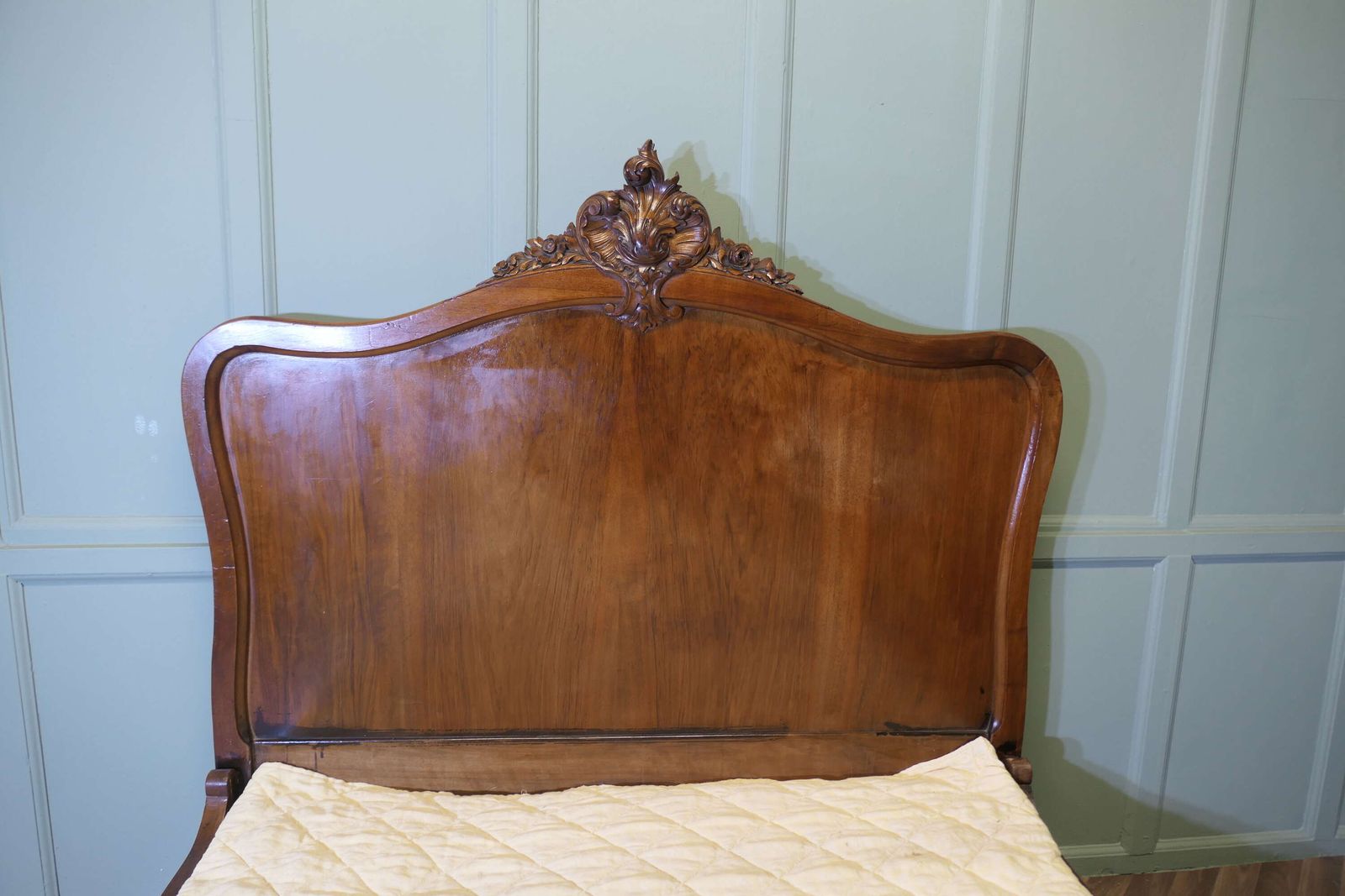 Louis XV Style French Golden Walnut Bed photo 1074.0