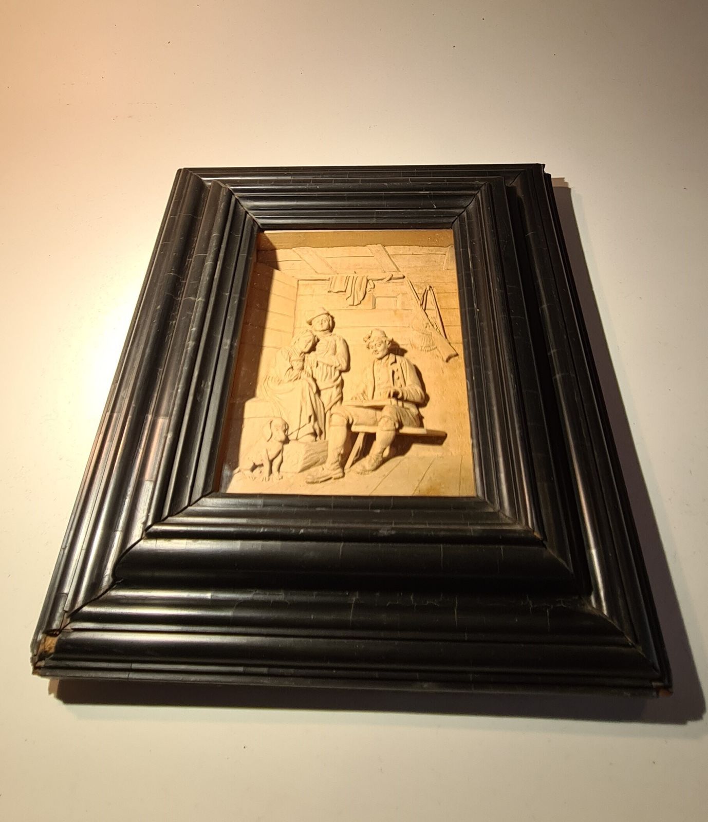 Rare Antique Black Forest Diorama Carving photo furniture