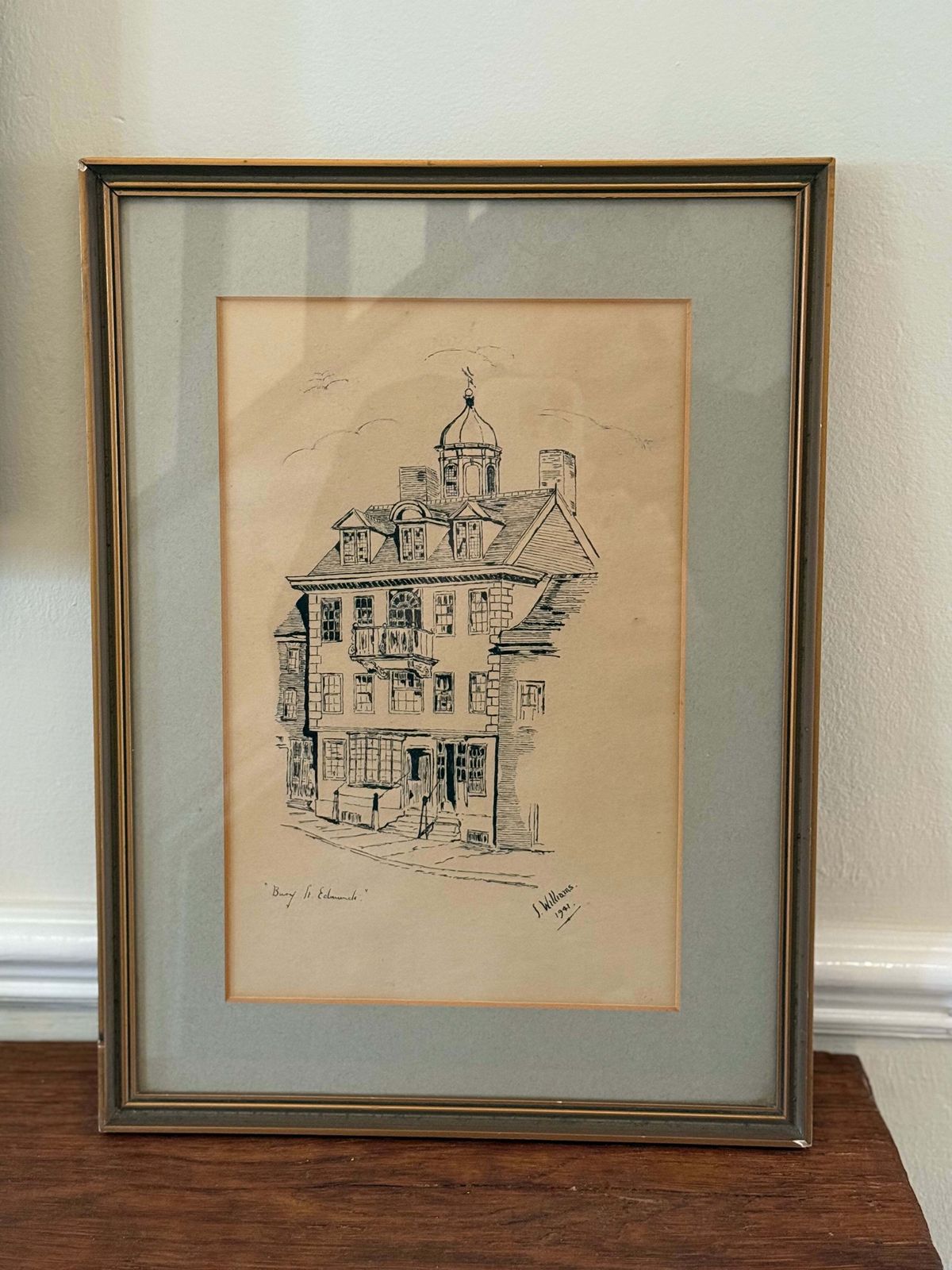 1900s English Village Art, Antique photo furniture