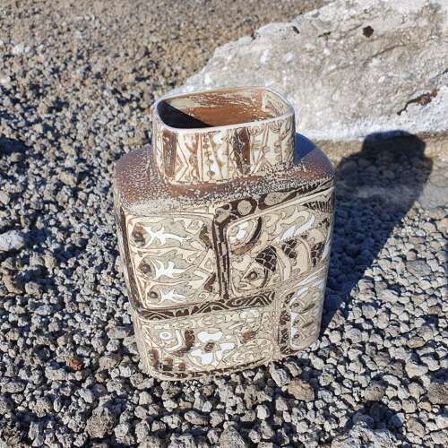 Royal Copenhagen. Faience "Baca" Vase By Nils Thorsson. photo for sale