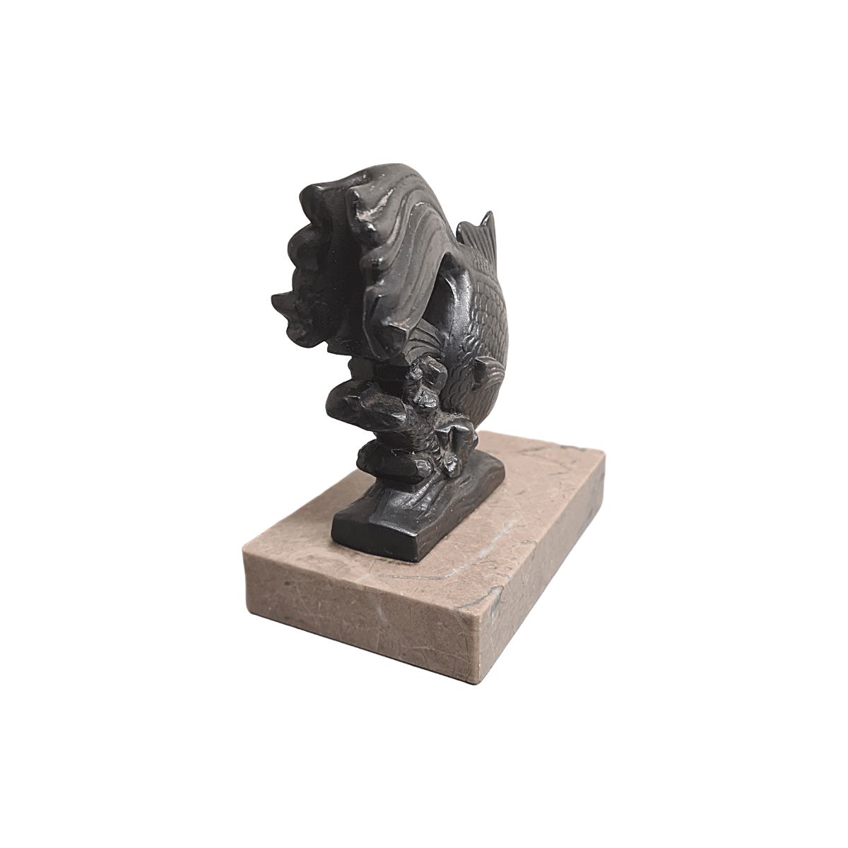 French Art Deco Statue Of A Goldfish, 1930s photo Art
