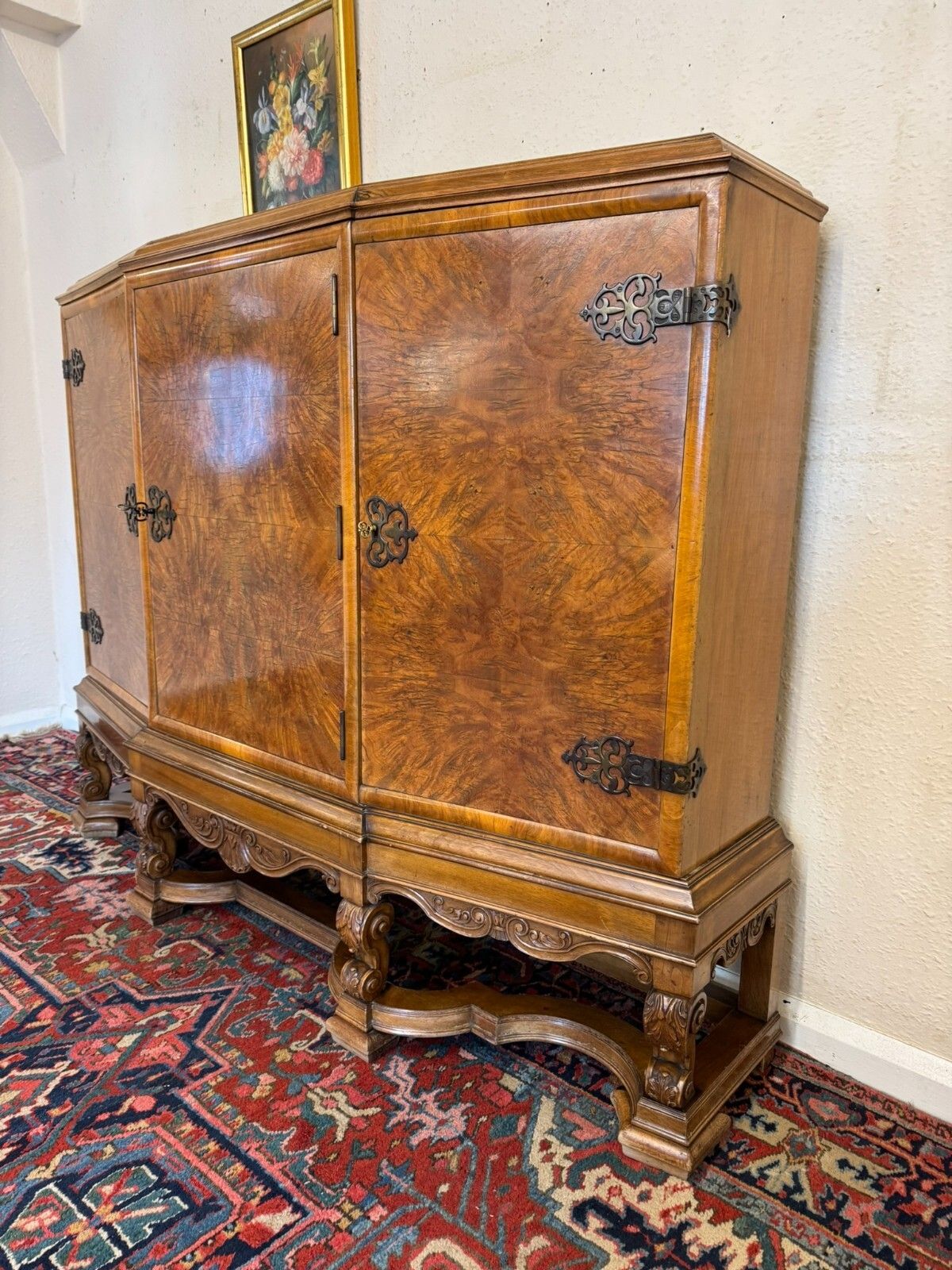 Fantastic Quality Antique French Burr Walnut Cabinet/Cupboard Circa 1920 photo for sale