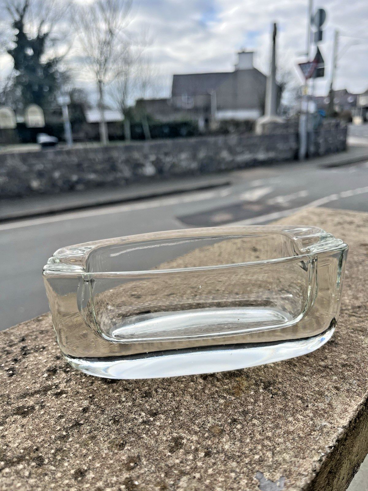 Mid Century Modern 60's Sklo Union Hermanova Hut Glass Ashtray Frantisek Peceny photo Home Decor
