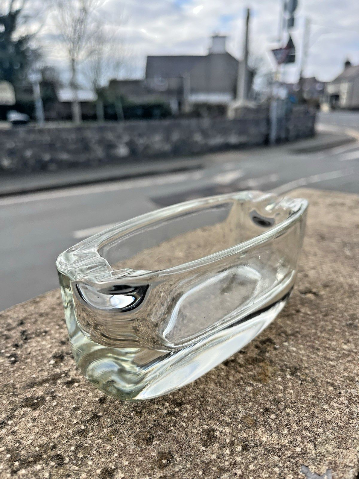 Mid Century Modern 60's Sklo Union Hermanova Hut Glass Ashtray Frantisek Peceny photo 60.0