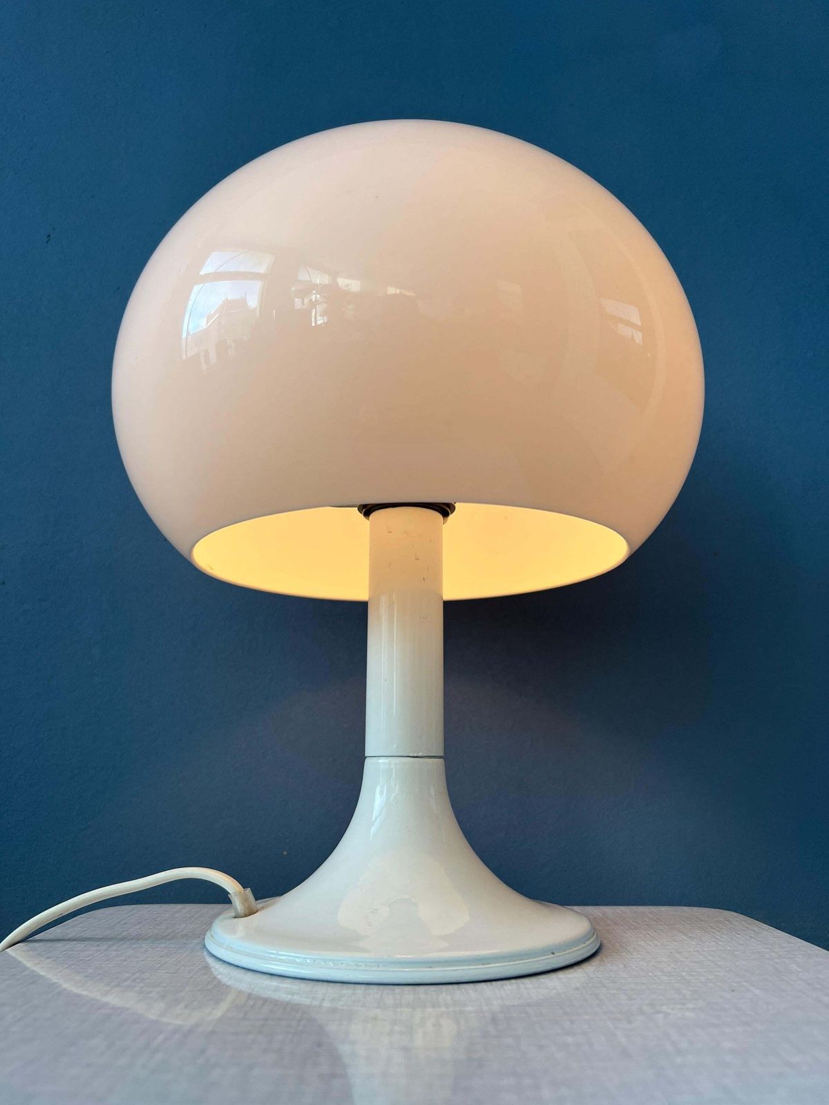 Vintage Mid Century Mushroom Tafellamp Van Dijkstra photo Verlichting