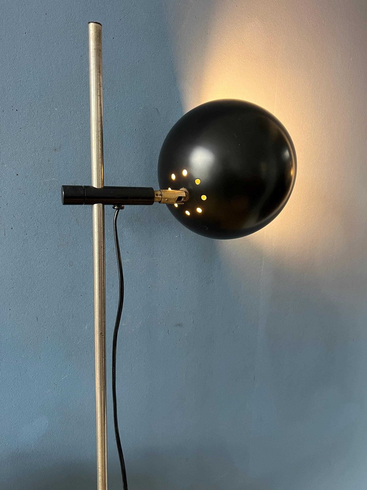 Vintage Mid Century Black Eyeball Floor Lamp photo Lighting